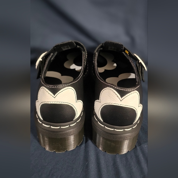 Dr. Martens Bethan Floral Platform Shoes Black White Women Size 10 New No Box - Picture 4 of 7